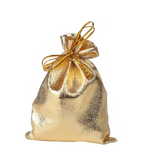 厂家专业供应各种精美礼品包装袋金葱布礼品包装袋金色拉绳束口袋